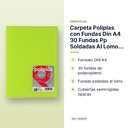 CARPETA POLIPLAS CON FUNDAS DIN A4 30 FUNDAS PP SOLDADAS AL LOMO VERDE - características principales