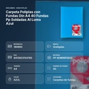 CARPETA POLIPLAS CON FUNDAS DIN A4 40 FUNDAS PP SOLDADAS AL LOMO AZUL - resumen de atributos