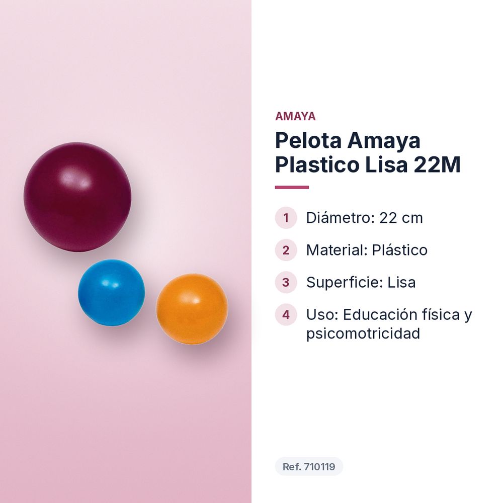 PELOTA AMAYA PLASTICO LISA 22M - características principales