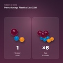 PELOTA AMAYA PLASTICO LISA 22M - formato de venta: caja de 6
