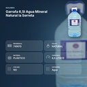 GARRAFA 6,5L AGUA MINERAL NATURAL LA SERRETA - resumen de atributos