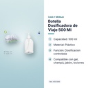 BOTELLA DOSIFICADORA DE VIAJE 500 ML  - características principales