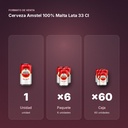 CERVEZA AMSTEL 100% MALTA LATA 33 CL - formato de venta: paquete de 6, caja de 60