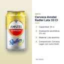 CERVEZA AMSTEL RADLER LATA 33 CL - características principales