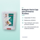 BOTIQUÍN VACÍO CAJA PARA PRIMEROS AUXILIOS  - características principales