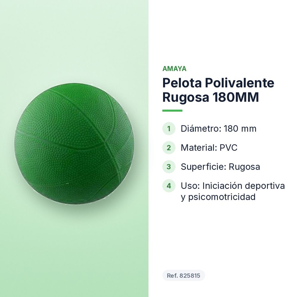 PELOTA POLIVALENTE RUGOSA 180MM - características principales