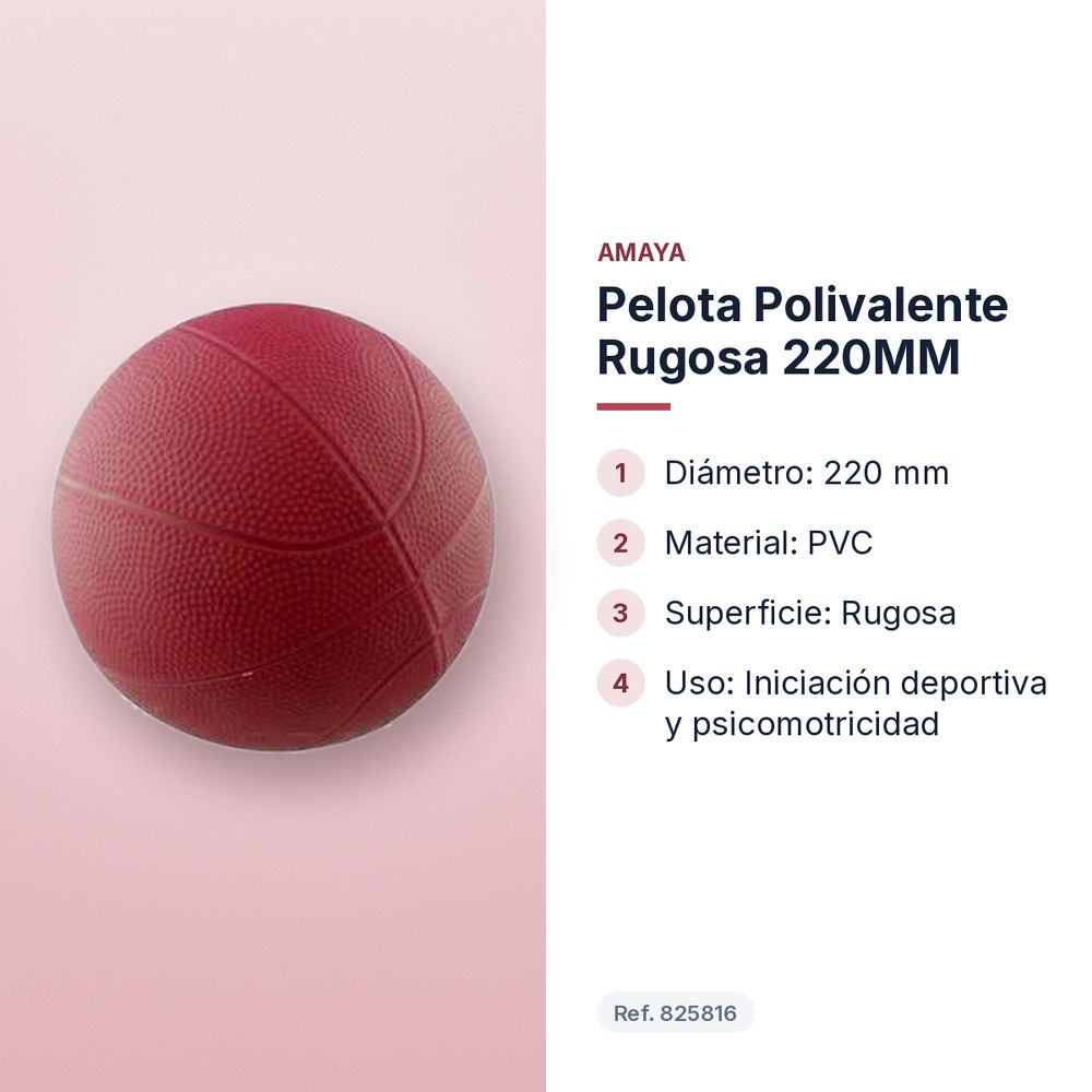 PELOTA POLIVALENTE RUGOSA 220MM - características principales