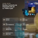 BROTHER CARTUCHO DE IMPRESIÓN INK-JET LC-1100C CYAN - resumen de atributos