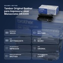 TAMBOR ORIGINAL BROTHER PARA IMPRESORA LÁSER MONOCROMO DR3000 - resumen de atributos