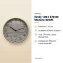 RELOJ PARED EFECTO MADERA 30CM - características principales
