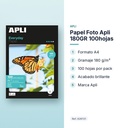PAPEL FOTO APLI 180GR 100HOJAS - características principales