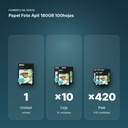 PAPEL FOTO APLI 180GR 100HOJAS - formato de venta: caja de 10, palé de 420