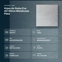 HOJAS DE GOMA EVA 40X60CM METALIZADA PLATA - resumen de atributos