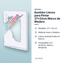 BASTIDOR LIENZO PARA PINTAR 27X22CM MARCO DE MADERA - características principales