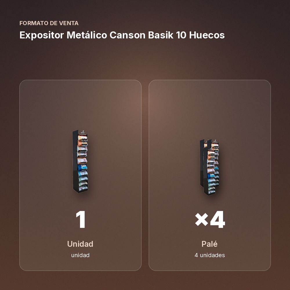 EXPOSITOR METÁLICO CANSON BASIK 10 HUECOS - formato de venta: palé de 4