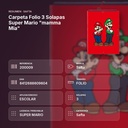 CARPETA FOLIO 3 SOLAPAS SUPER MARIO "MAMMA MIA" - resumen de atributos