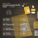 CARTULINA CANSON IRIS A3 CUERO - resumen de atributos