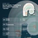 SET DE PLATOS, CUBIERTOS Y VASO SAFTA PREESCOLAR "ZORRITO" - resumen de atributos