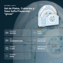 SET DE PLATOS, CUBIERTOS Y VASO SAFTA PREESCOLAR "GRUAS" - resumen de atributos
