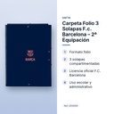 CARPETA FOLIO 3 SOLAPAS F.C. BARCELONA – 2ª EQUIPACIÓN - características principales