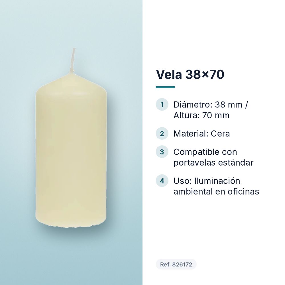 VELA 38X70 - características principales