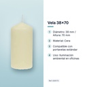 VELA 38X70 - características principales