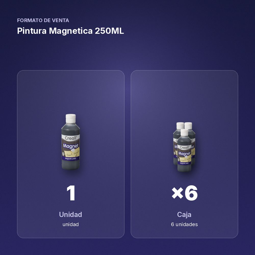 PINTURA MAGNETICA 250ML - formato de venta: caja de 6