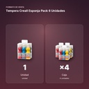 TEMPERA CREALL ESPONJA PACK 6 UNIDADES - formato de venta: caja de 4