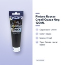 PINTURA RASCAR CREALL OPACA NEG 120ML - características principales