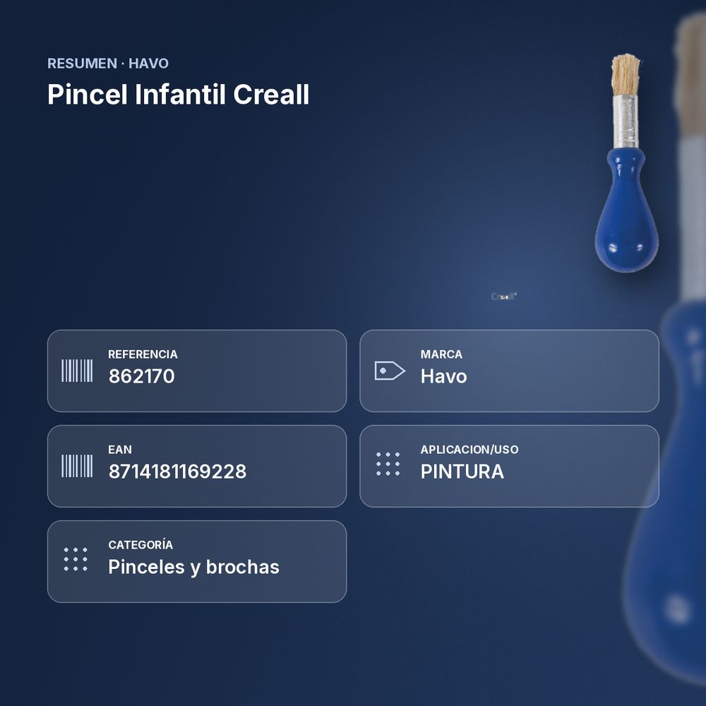 PINCEL INFANTIL CREALL - resumen de atributos
