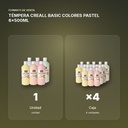 TÉMPERA CREALL BASIC COLORES PASTEL 6x500ML - formato de venta: caja de 4
