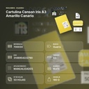 CARTULINA CANSON IRIS A3 AMARILLO CANARIO  - resumen de atributos