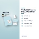 CARTULINA CANSON IRIS A3 AZUL CIELO  - características principales