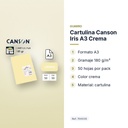 CARTULINA CANSON IRIS A3 CREMA - características principales