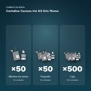 CARTULINA CANSON IRIS A3 GRIS PLOMO - formato de venta: paquete de 50, caja de 500