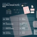CARTULINA CANSON IRIS A3 ROSA - resumen de atributos