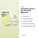 CARTULINA CANSON IRIS A3 VERDE MANZANA - características principales