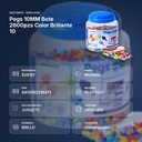 PEGS 10MM BOTE 2600PZS COLOR BRILLANTE 10 - resumen de atributos
