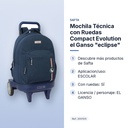 MOCHILA TÉCNICA CON RUEDAS COMPACT EVOLUTION EL GANSO "ECLIPSE" - características principales