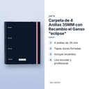 CARPETA DE 4 ANILLAS 35MM CON RECAMBIO EL GANSO "ECLIPSE" - características principales