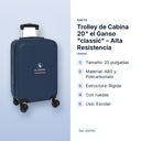 TROLLEY DE CABINA 20" EL GANSO "CLASSIC" – ALTA RESISTENCIA - características principales