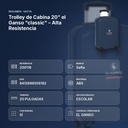 TROLLEY DE CABINA 20" EL GANSO "CLASSIC" – ALTA RESISTENCIA - resumen de atributos