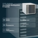 ARCHIVADOR ARCHISYSTEM 9 CAJONES - resumen de atributos