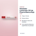 ROTULADOR LUMOCOLOR 351 DE PIZARRA BLANCA ROJO - características principales
