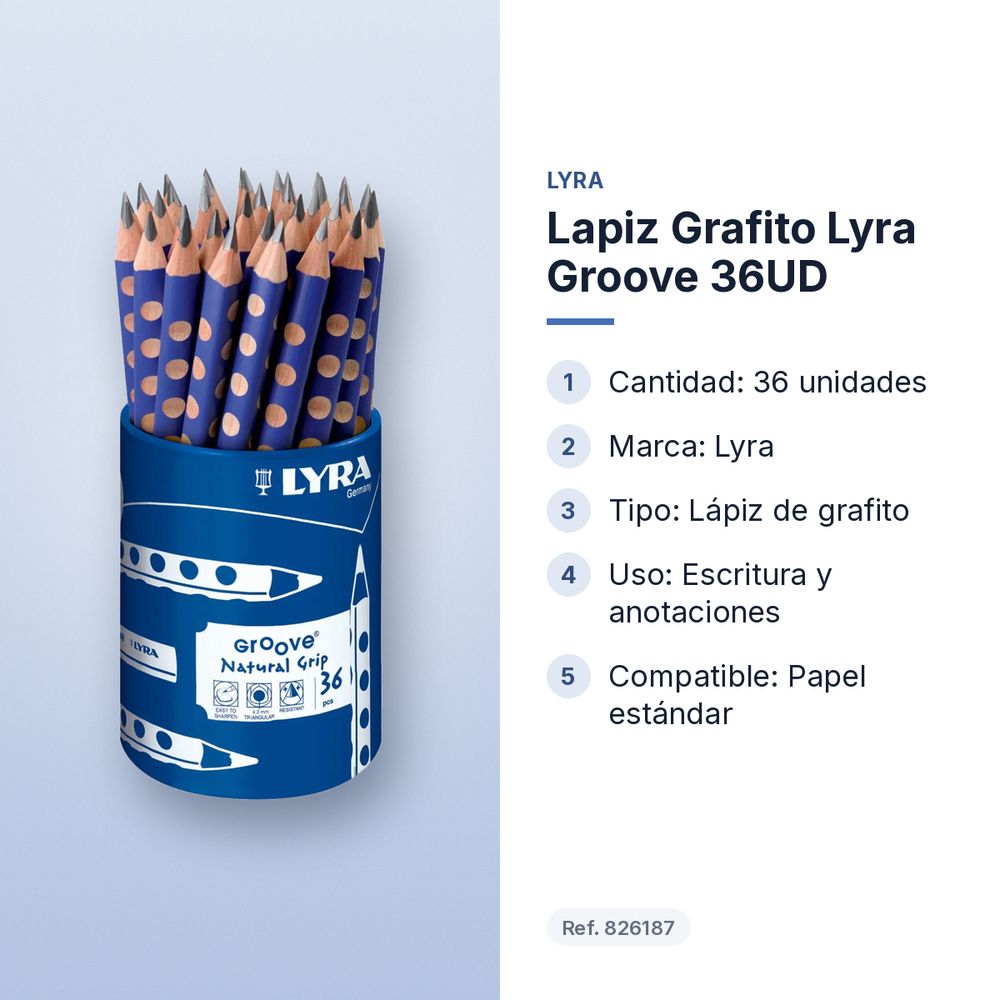LAPIZ GRAFITO LYRA GROOVE 36UD - características principales
