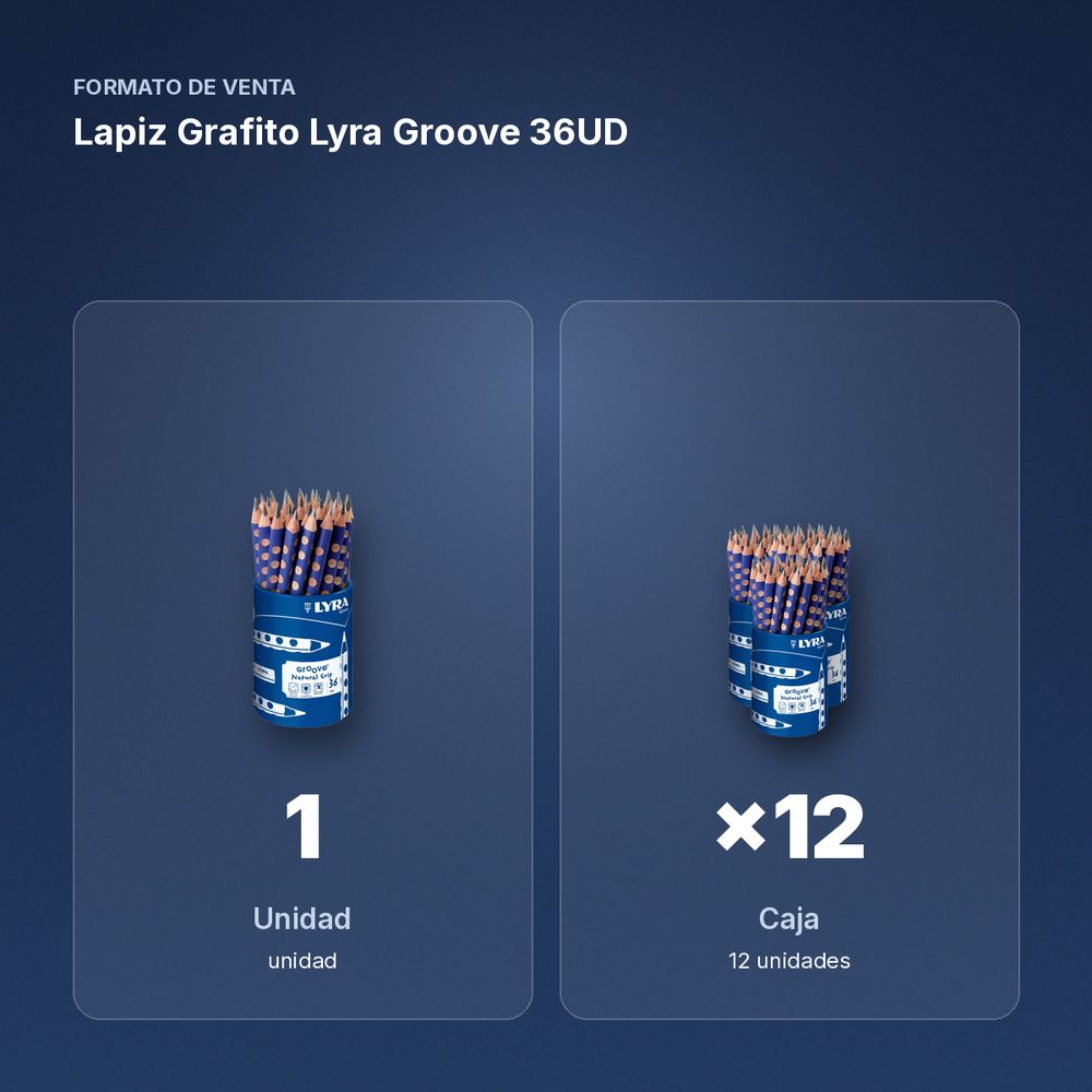 LAPIZ GRAFITO LYRA GROOVE 36UD - formato de venta: caja de 12