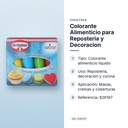 COLORANTE ALIMENTICIO PARA REPOSTERIA Y DECORACION  - características principales