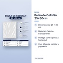 BOLSA DE CELOFÁN 25×30CM   - características principales