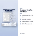 BOLSA DE CELOFÁN 30×40CM  - características principales