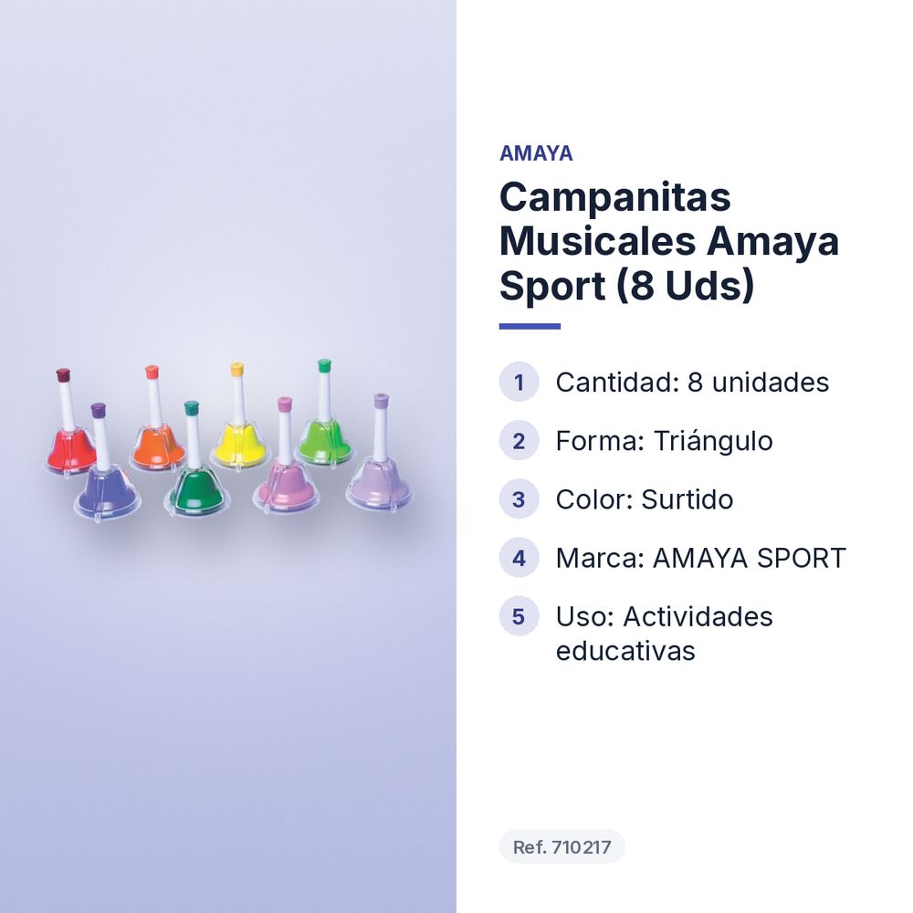 CAMPANITAS MUSICALES AMAYA SPORT (8 UDS) - características principales
